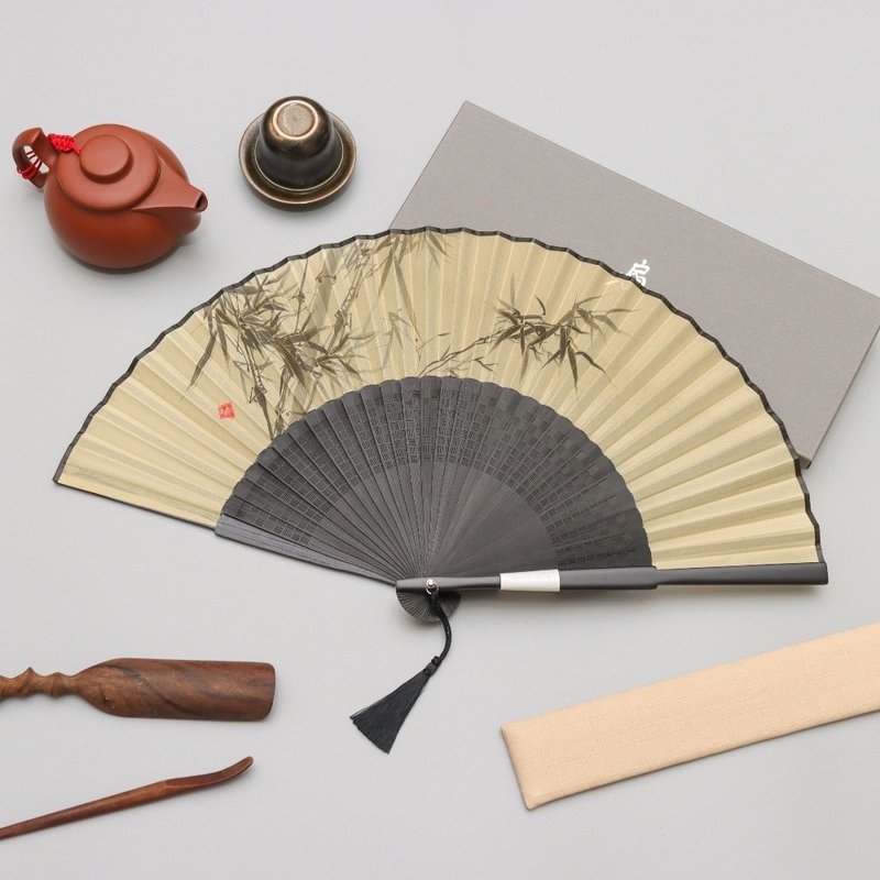 京都竹山系列扇子-竹山(黃) - 扇子 - 其他材質 
