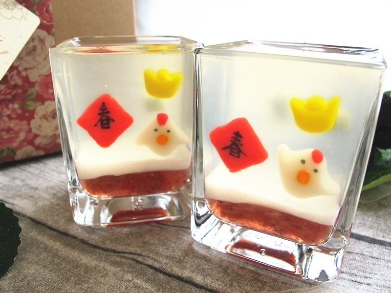 Spring water Annunciation cuckoo chicken strawberry jelly - เค้กและของหวาน - อาหารสด สีแดง