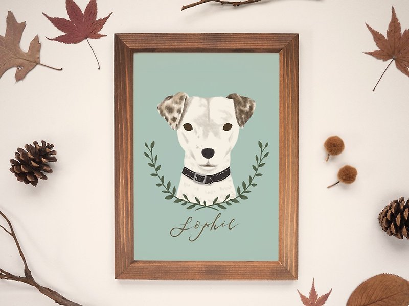 Custom Illustrated Pet Portrait | Personalized Pet Illustration | Digital File - ภาพวาดบุคคล - กระดาษ 
