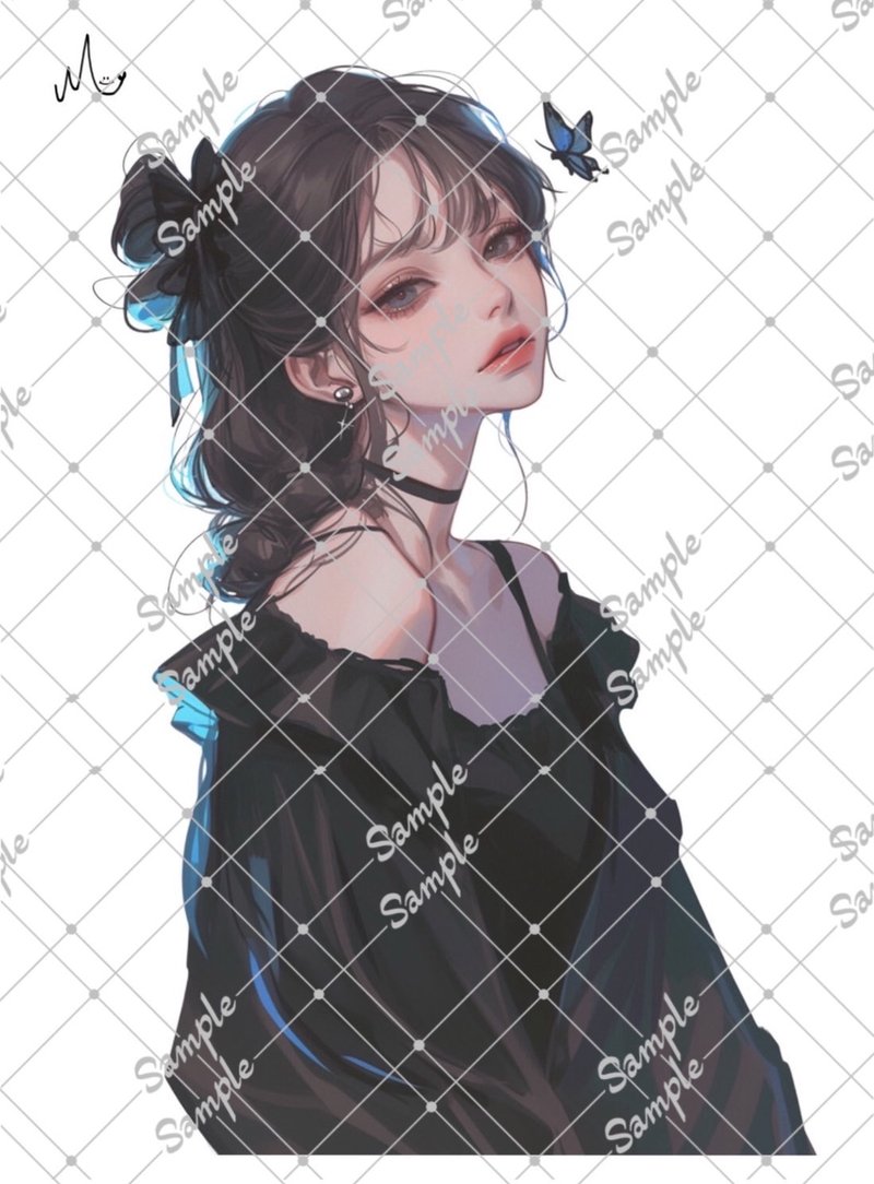 オリジナル人物ステッカー10月新作 - 貼紙 - 紙 