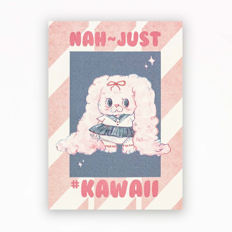 KAWAII | Unicorn Mani original illustration postcard - การ์ด/โปสการ์ด - กระดาษ สึชมพู