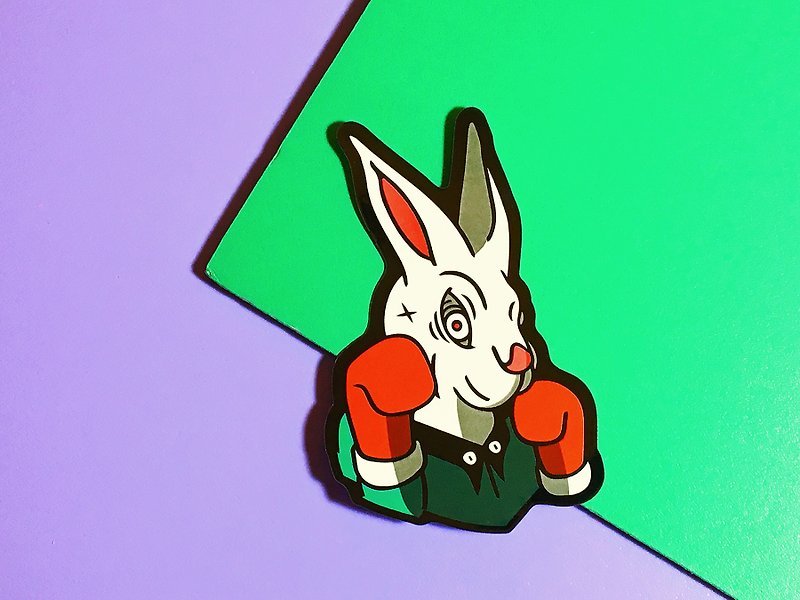 Baxin Rabbit / Sticker - สติกเกอร์ - วัสดุกันนำ้ ขาว