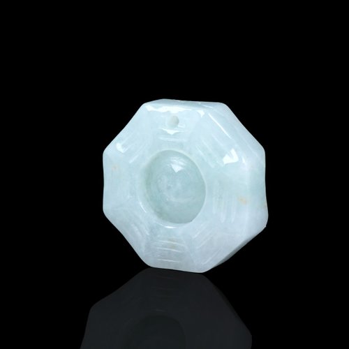 瓔珞珠寶盒 E.L.Jewelry Box 【乾坤太極】冰種飄花翡翠八卦項鍊 | 天然緬甸玉A貨翡翠 | 送禮