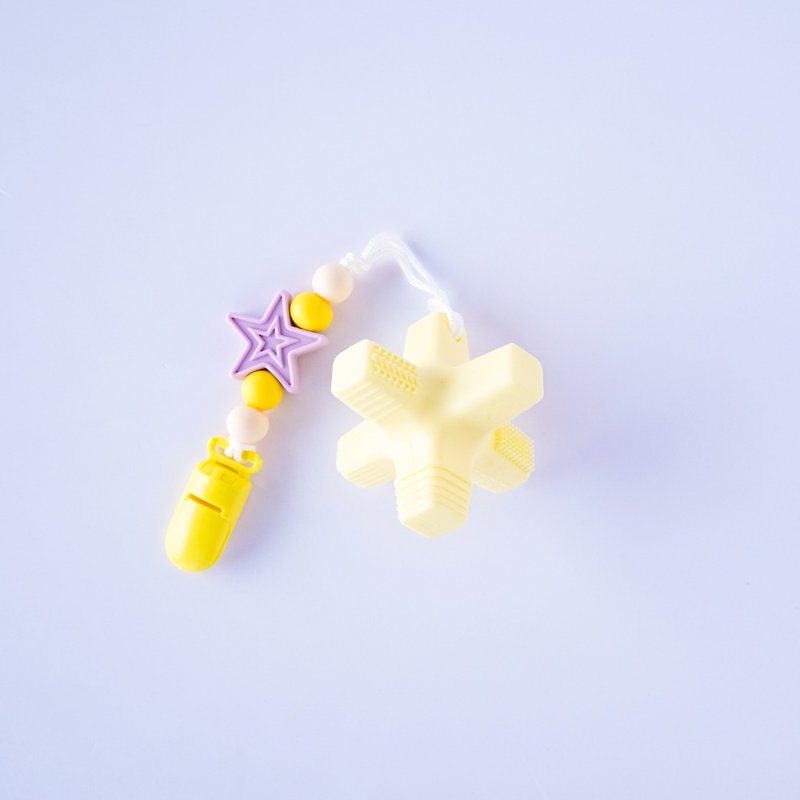 5-star yellow wave absorbing block teether/customized pacifier chain - ของเล่นเด็ก - วัสดุอื่นๆ หลากหลายสี