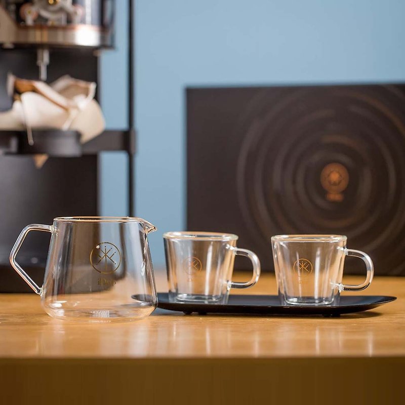 iDrip 精品咖啡配件時尚燙金禮盒 - 咖啡壺/咖啡器具 - 玻璃 透明
