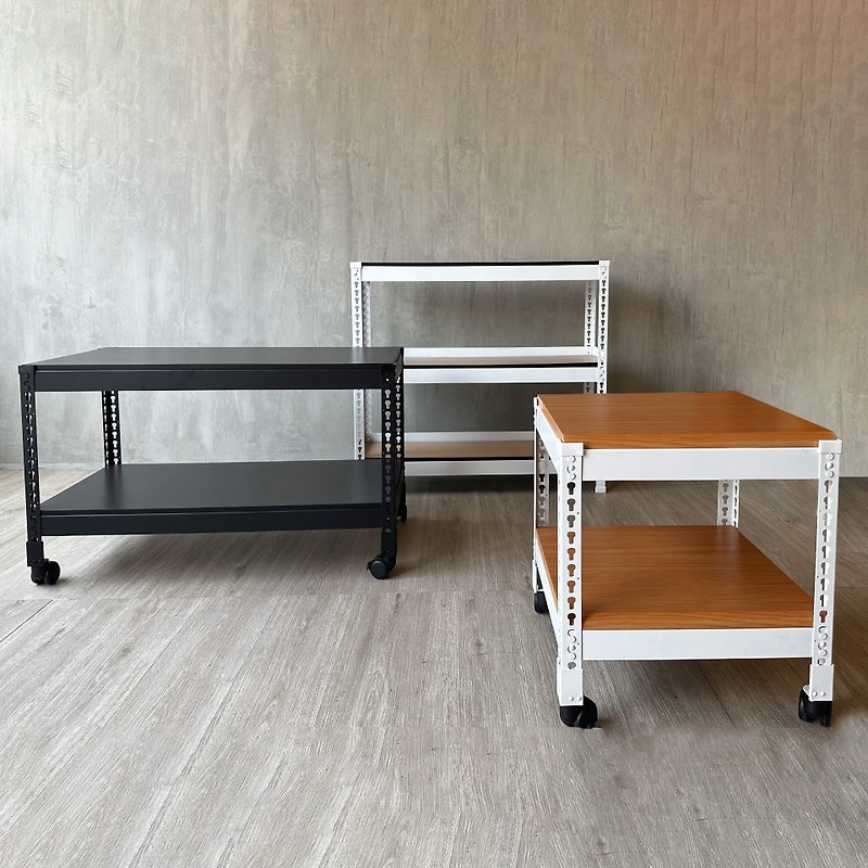 Made in Taiwan/Umi/Angle steel/Industrial style living room combination set No. 3 dining/entrance table+coffee table+sofa side table - เฟอร์นิเจอร์อื่น ๆ - วัสดุอื่นๆ สีดำ