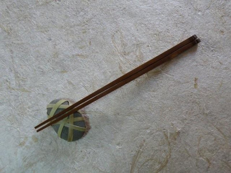 煤竹　角箸　２２センチ - 箸・箸置き - 竹製 