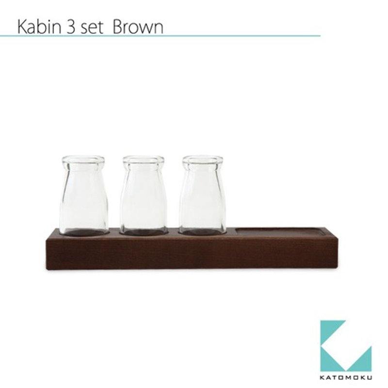 KATOMOKU Kabin 3set km-55B - 花瓶/花器 - 木頭 