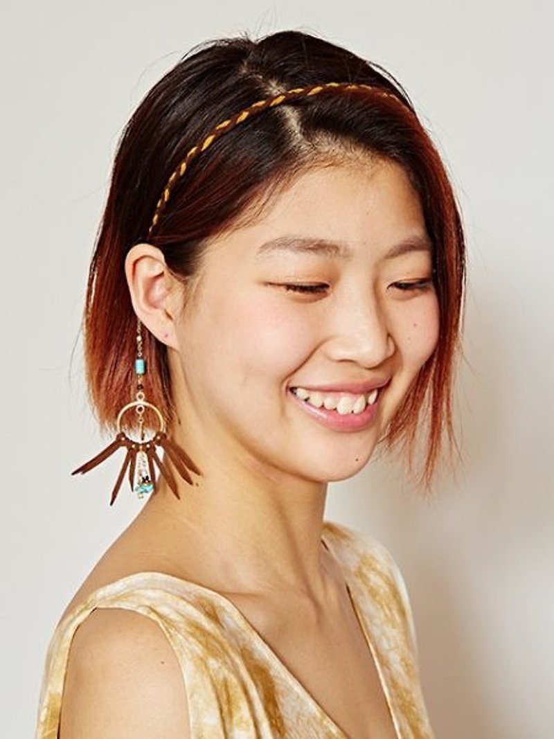 【Pre-order】 ✱ national tassel moon hair hoop ✱ (three-color) - Hair Accessories - Other Materials Multicolor