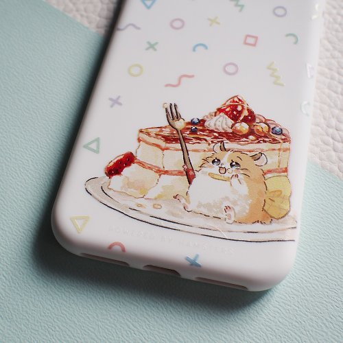 Powered By Hamsters 草莓蛋糕, 繽紛彩色iphone手機殼, iphone 12/ 12pro , 12mini, max, 11, Xs