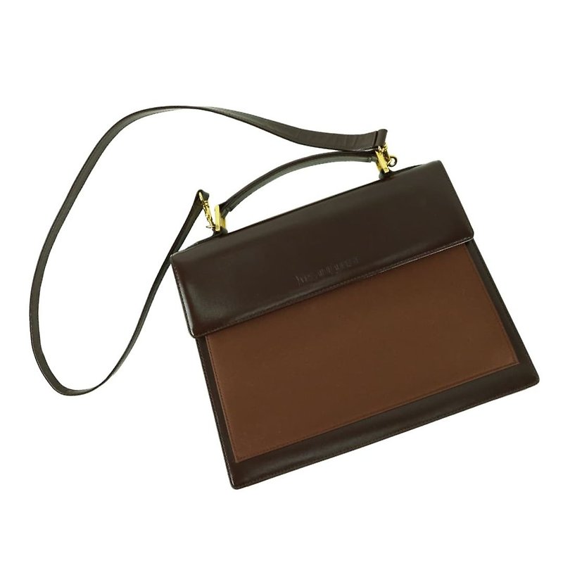 Yves Saint Laurent YSL Handbag Vintage - 01381 - Messenger Bags & Sling Bags - Genuine Leather Brown