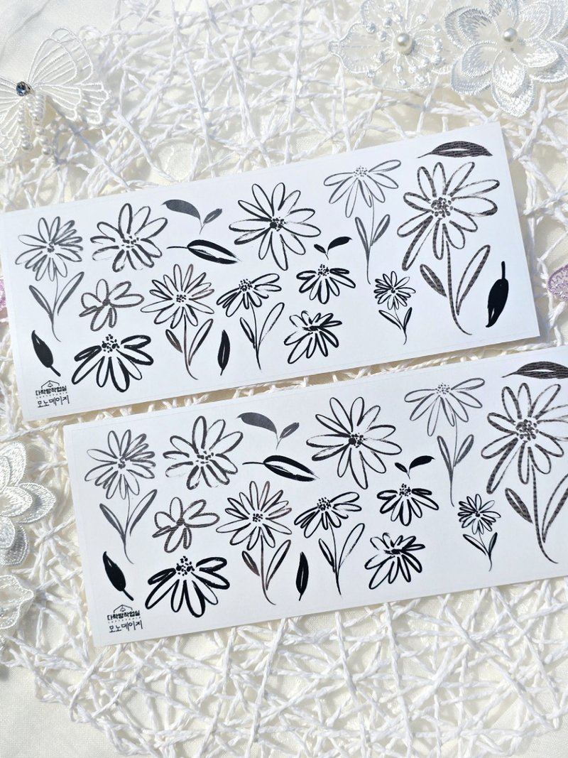 :mono daisy: Matte Transparent sticker - Stickers - Other Materials 