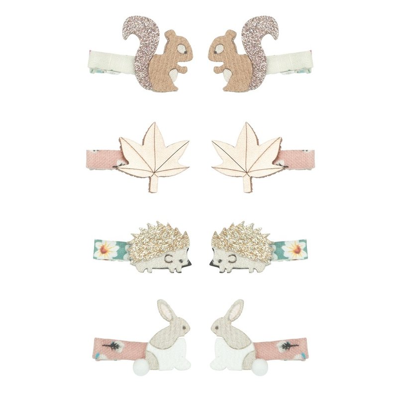 British Mimi & Lula_AW24_Country Home-Woodland Best Friends Mini Hairpins 8 pieces - เครื่องประดับ - เส้นใยสังเคราะห์ 