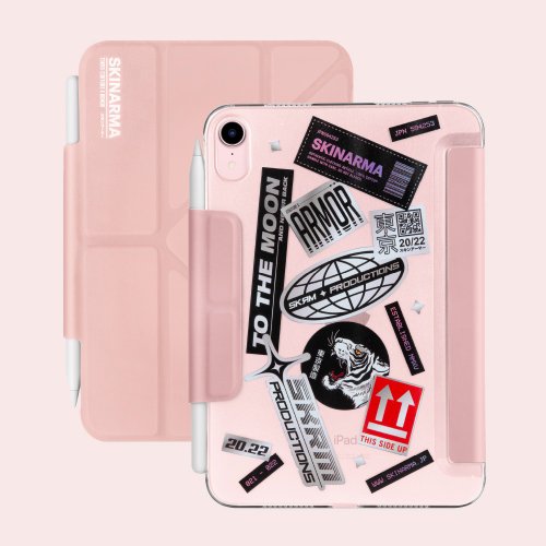 SKINARMA iPad Mini 8.3 吋 (2021)Mageru 抗菌貼紙風格平板保護套-粉色
