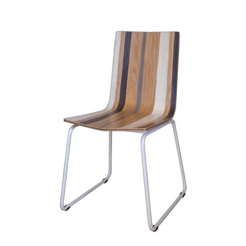 602-2 striped dining chair - เฟอร์นิเจอร์อื่น ๆ - ไม้ สีนำ้ตาล