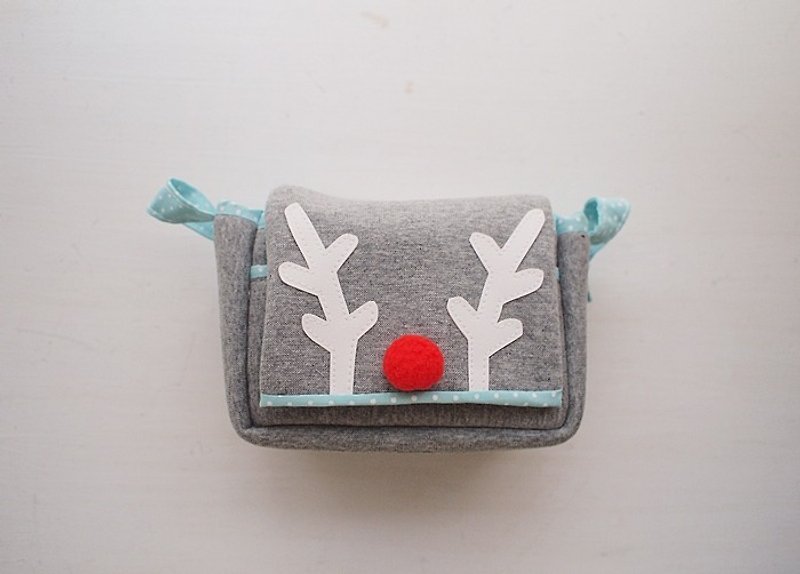 hairmo。 Reindeer camera bag(lomo/dc) - กระเป๋ากล้อง - ผ้าฝ้าย/ผ้าลินิน สีเทา