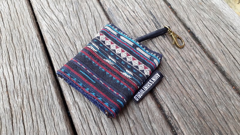 AMIN'S SHINY WORLD handmade custom ethnic wind pattern key bag 802 - Keychains - Cotton & Hemp Multicolor
