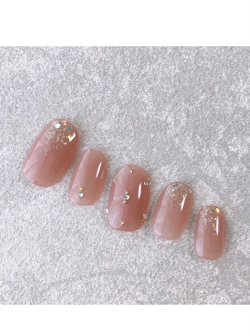 ローズピンクの上品ネイル　美甲　nails  pink one color 付け爪 - その他 - その他の素材 ピンク
