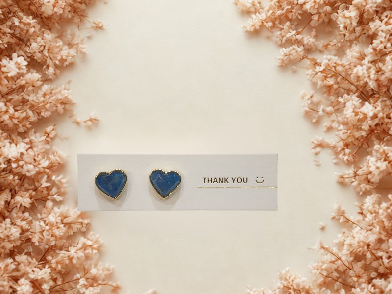 心之遙想 ‧ 藍磷灰 ‧ 晶石耳環 - 耳環/耳夾/耳骨夾 - 水晶 紫色