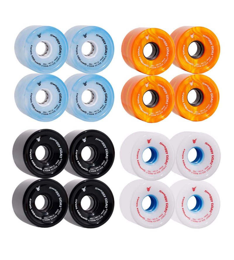 Taiwan SwaggyGOAT surf skateboard cloud glare wheel brush street wheel skateboard wheel big fish board high elastic wheel - อุปกรณ์เสริมกีฬา - พลาสติก หลากหลายสี