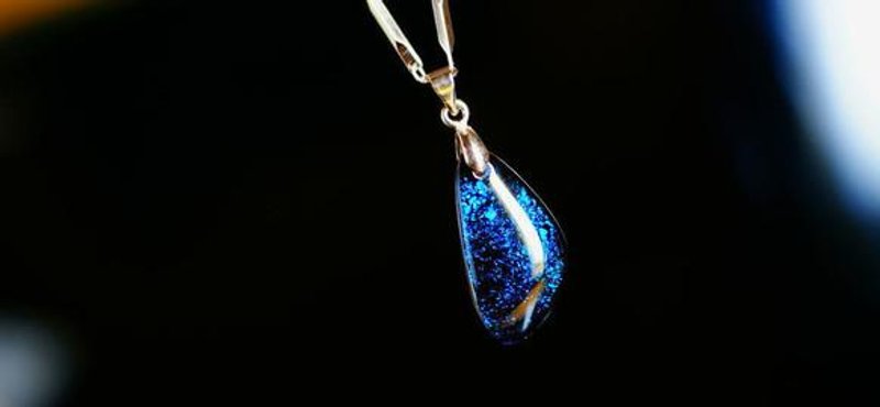 [Made to order] Blue shining object - สร้อยคอ - โลหะ 
