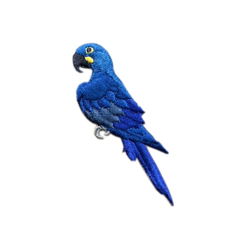 Novigo Endangered Animals Iron-on Embroidery/Lear's Macaw - เข็มกลัด/พิน - งานปัก 