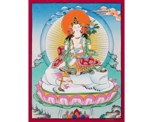 Boudha Stupa Thanka Centre 精美的虛空藏菩薩唐卡畫 擁抱天界智慧