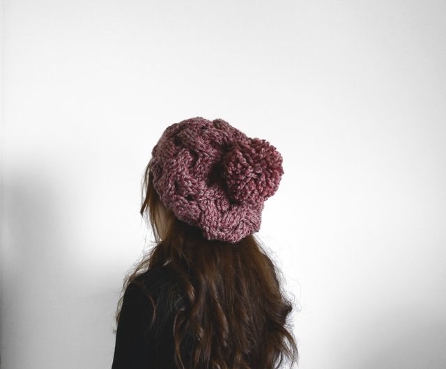 Berry coloured hat online