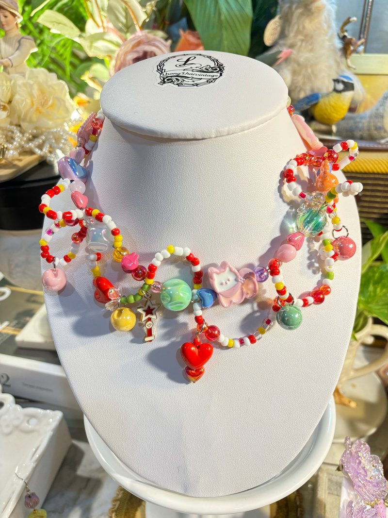 Necklace handmade bead street fashion - Necklaces - Plastic 