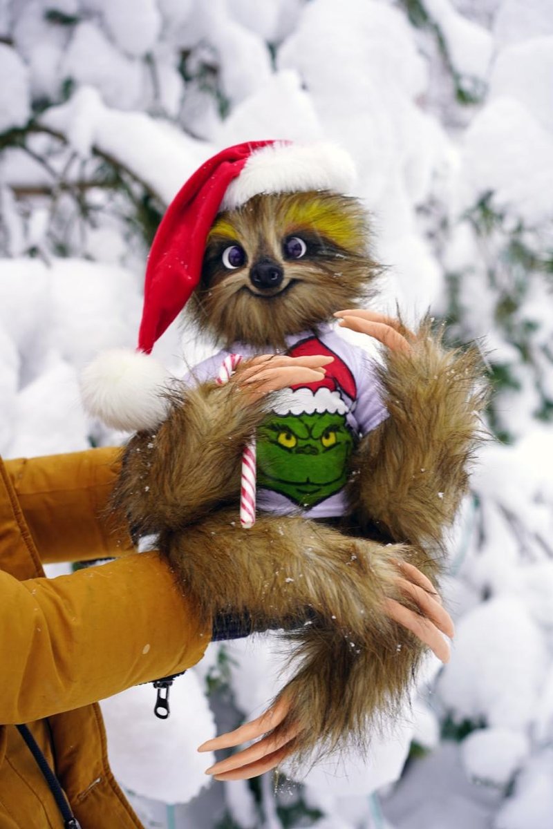 Sloth doll jungle toy interior design amazing gift - 玩偶/公仔 - 其他材質 卡其色