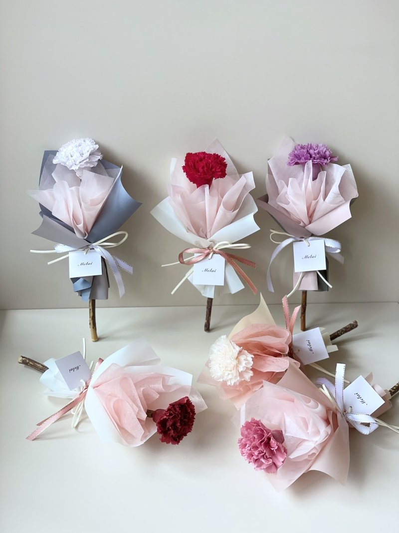 Preserved Flower Single Carnation/Mother's Day Gift/Bouquet/Dried Flower - ช่อดอกไม้แห้ง - พืช/ดอกไม้ 