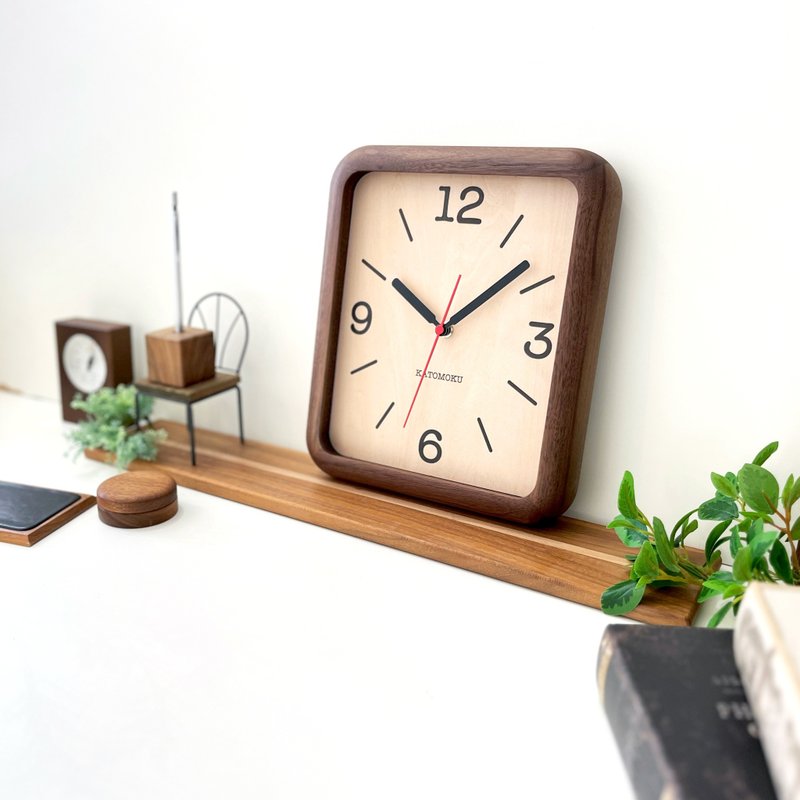 KATOMOKU muku clock 20 walnut (km-133WA) wall clock  made in Japan - Clocks - Wood Brown