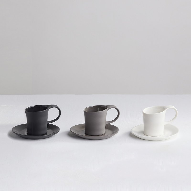 【3,co】Water wave concentrated cup set (2 pieces) - Mugs - Porcelain Multicolor