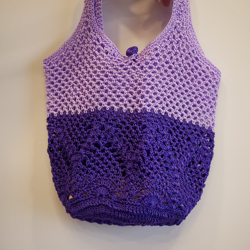 Crochet bag - กระเป๋าแมสเซนเจอร์ - ผ้าฝ้าย/ผ้าลินิน หลากหลายสี
