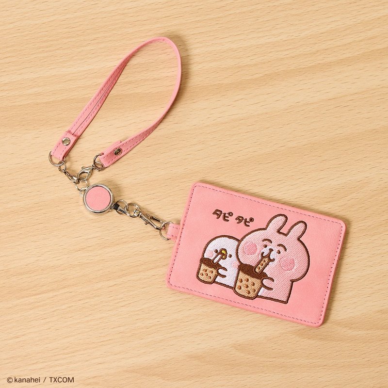 [Pre-order] Kanahei's small animal leather ticket card holder (precious milk) - ที่ใส่บัตรคล้องคอ - หนังเทียม สึชมพู