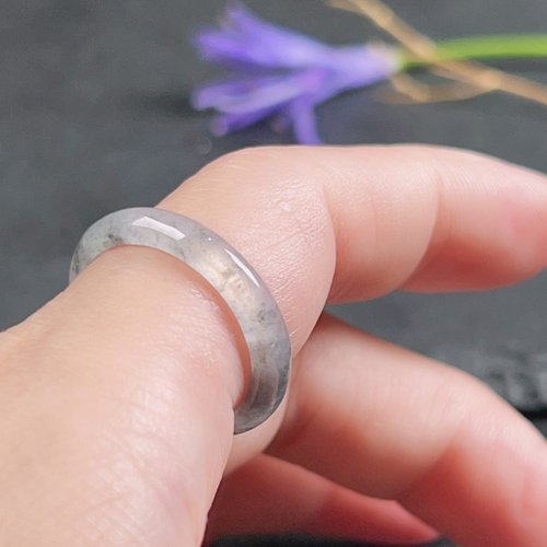 瓔珞珠寶盒 E.L.Jewelry Box 【求‧緣】冰烏雞翡翠戒指戒圈 | 國際15圍 | 天然緬甸玉翡翠A貨