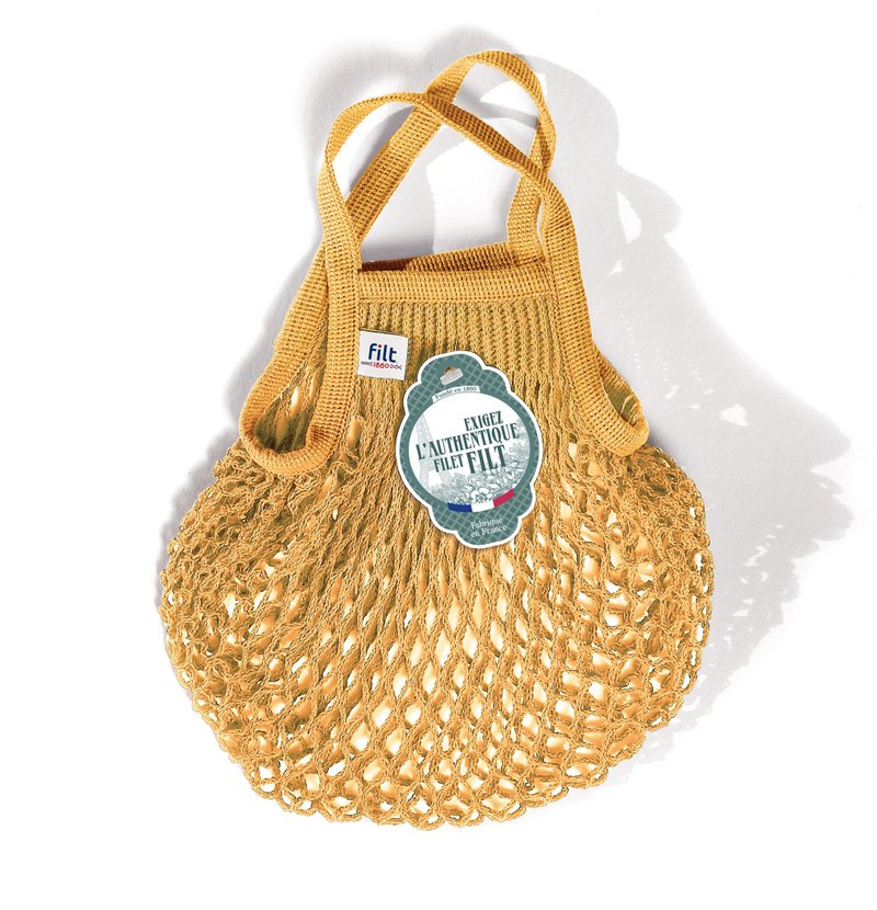 French Filt mesh bag Jaune Gold - Handbags & Totes - Cotton & Hemp 