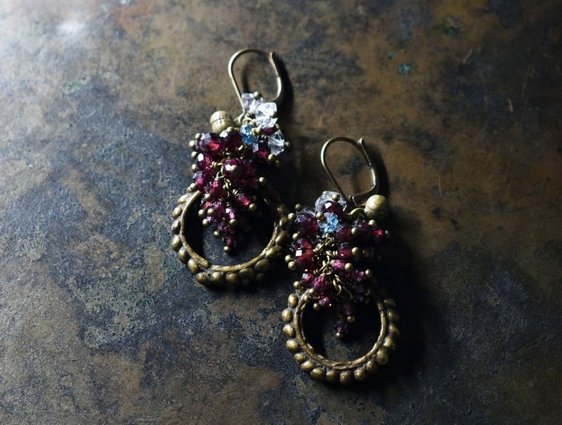 Old Indian rings, stone beads, and ethnic bell earrings - Earrings & Clip-ons - Other Metals Gold