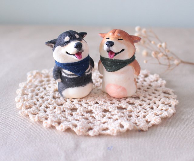 ペットの置物 ‧ スカーフ ‧ チワワ ‧ 柴犬 ‧ マルチーズ - ショップ pet figure-hunhun.hand.made.good 人形・ フィギュア - Pinkoi