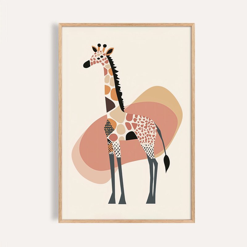 斑點長頸鹿 Giraffe in Patterns / 童話系列插畫掛畫 - 海報/掛畫/掛布 - 紙 