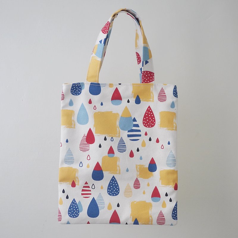 Easy to mention small book bag / lunch bag / hand bag / walking bag / parent-child bag = rain in the walk = primary color - Handbags & Totes - Cotton & Hemp 
