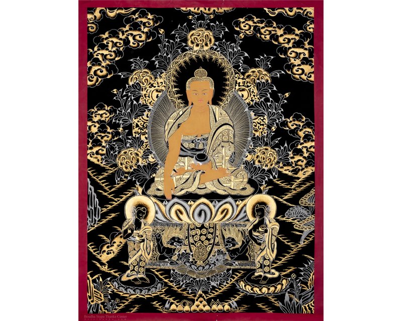 Shakyamuni Buddha Thangka | Sacred Tibetan Art for Spiritual Awakening - Wall Décor - Other Materials Multicolor