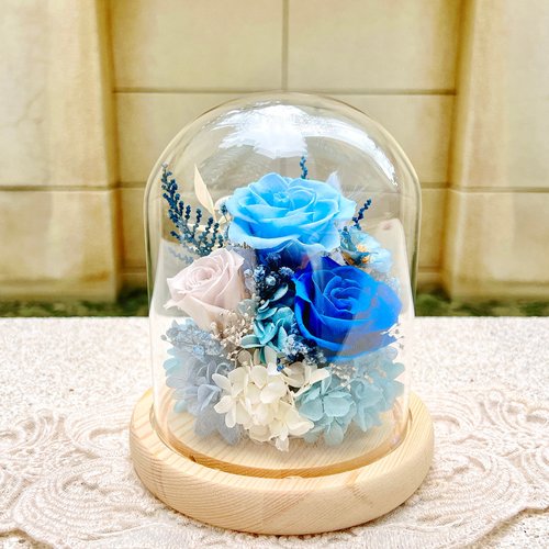 花逸設計 huayi flower design 永生花/乾燥花/柱型/夜燈/玻璃盅/玻璃罩
