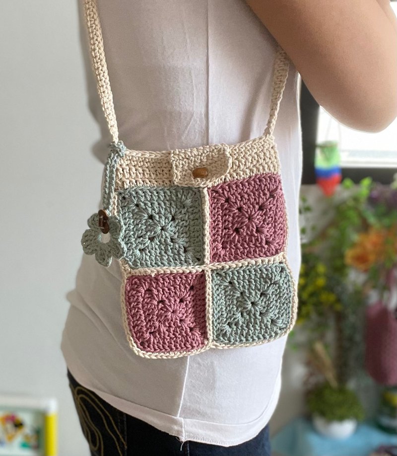 Crochet cross body, Cotton bag - Other - Cotton & Hemp Multicolor