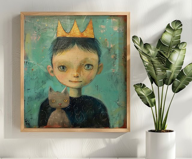 手描き 油絵 少年 手描き 油絵 少年 おもちゃ・ホビー・グッズ