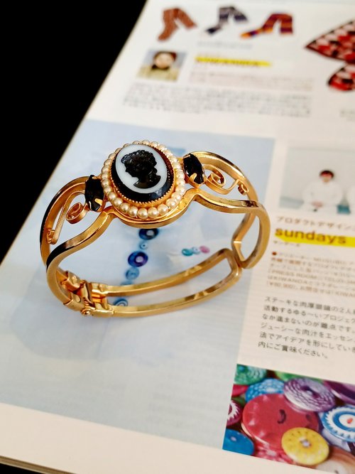 ヴィンテージ カメオ ブレスレット ヴィンテージジュエリーアンティークカメオレディース彫刻