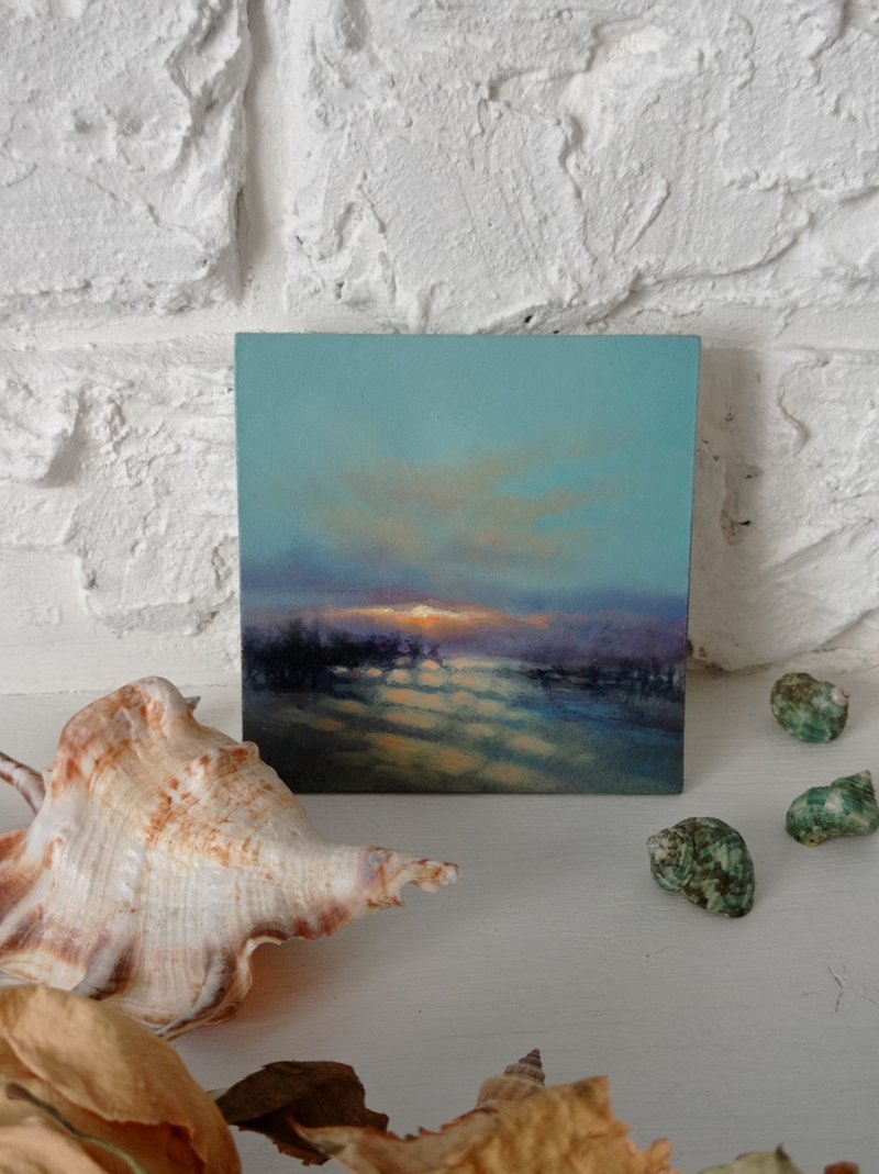 Anna Ageeva的冬季風景油畫原創藝術繪畫。 - 海報/掛畫/掛布 - 其他材質 多色