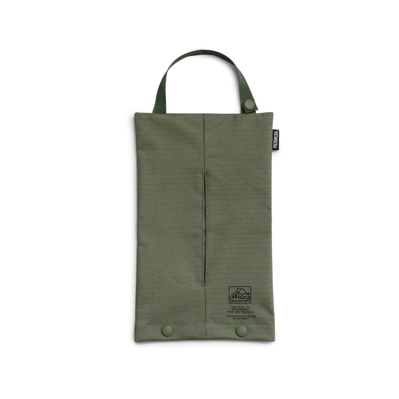 Mountain Logo Tearproof Cloth Hanging Face Paper Cover - กล่องทิชชู่ - ผ้าฝ้าย/ผ้าลินิน 