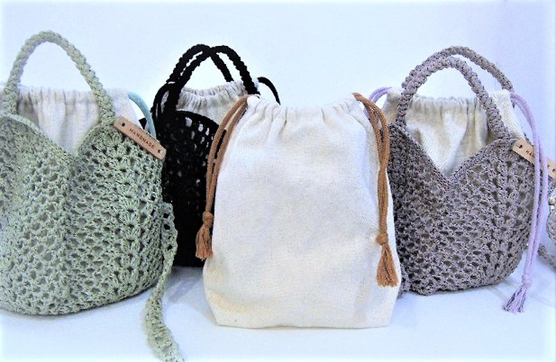 Bottomed drawstring pockets - Drawstring Bags - Cotton & Hemp 