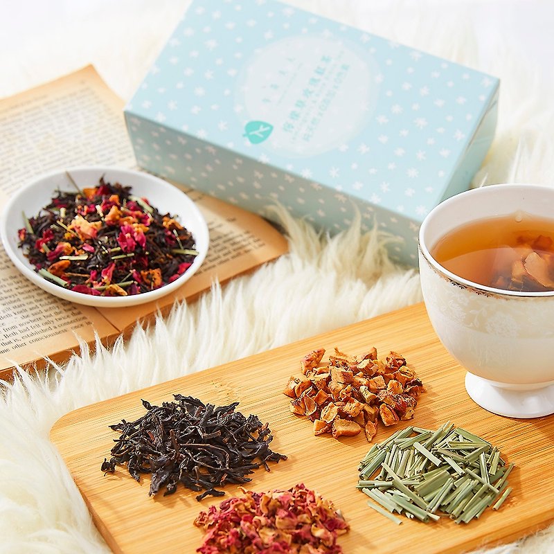 Lemongrass rose black tea (15pcs/box)│Triangle tea bag‧Natural sweetness without added sugar - ชา - วัสดุอื่นๆ สึชมพู